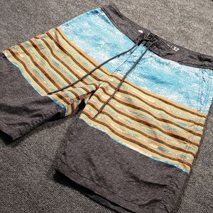 FREE WORLD Hybrid swin trunks Mens Size 32 Teal Flat Front Casual